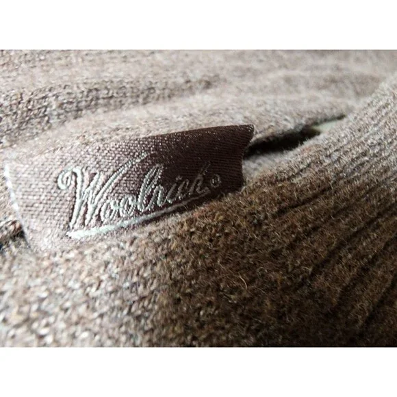 Woolrich Mens Sweater Size Small Brown 1/4 Zip - Picture 6 of 9